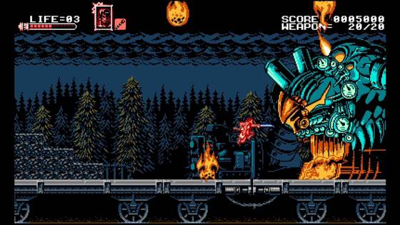 Screenshot of Bloodstained: Curse of the Moon from RAWG