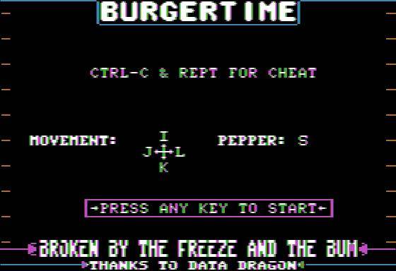 Screenshot of BurgerTime (1982) from RAWG