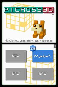 Screenshot of Picross 3D from RAWG