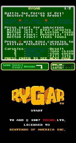 Screenshot of Rygar (1987) from RAWG