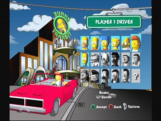Screenshot of The Simpsons: Road Rage from RAWG