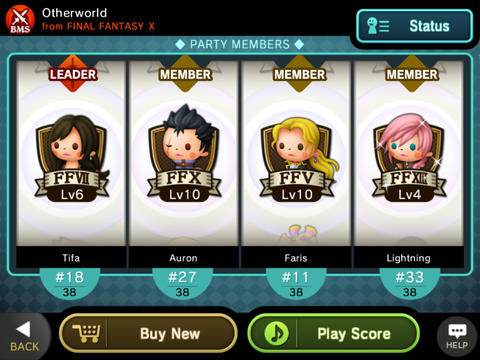 Screenshot of THEATRHYTHM FINAL FANTASY from RAWG